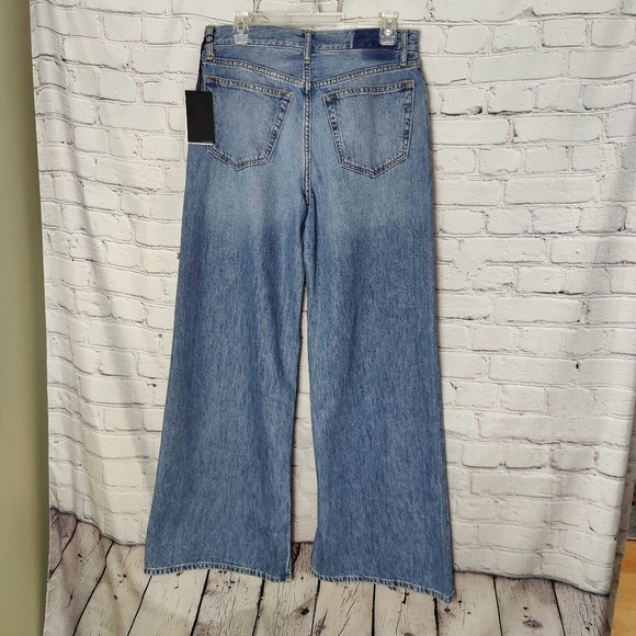 Re/Done Jeans 90's High Rise Loose Long Split Hem Size 26 Vintage Flow NWT $295 - Picture 4 of 14